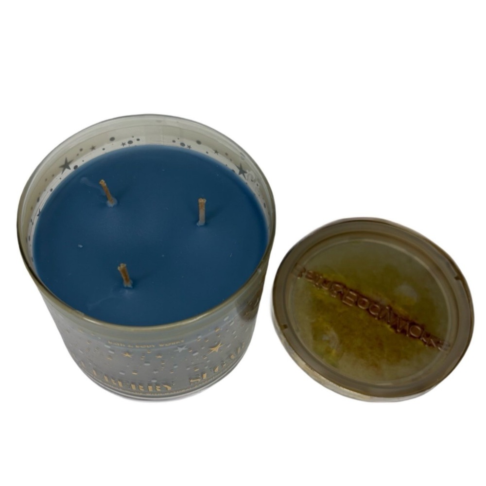 Bath & Body Works Blueberry Sugar 3-Wick Candle 14.5oz Rare Lid Flaw - Picture 3 of 5
